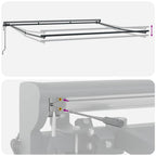Toldo Retráctil Crema 400 x 300 cm Poliéster y Aluminio