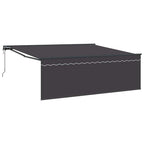 Toldo Retráctil Antracita 400 x 300 cm Poliéster y Aluminio