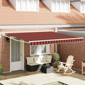 Toldo Retráctil Manual 400 x 300 cm Poliéster y Aluminio