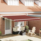 Toldo Retrátil Manual 400 x 300 cm Poliéster e Alumínio