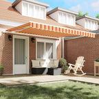 Toldo Retráctil Manual Amarillo y Naranja 400 x 300 cm
