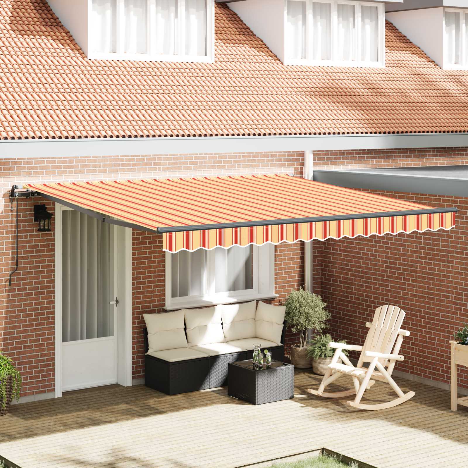 Toldo Retrátil 300 x 250 cm Tecido e Alumínio