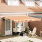 Toldo Retráctil Manual Amarillo y Naranja 400 x 300 cm