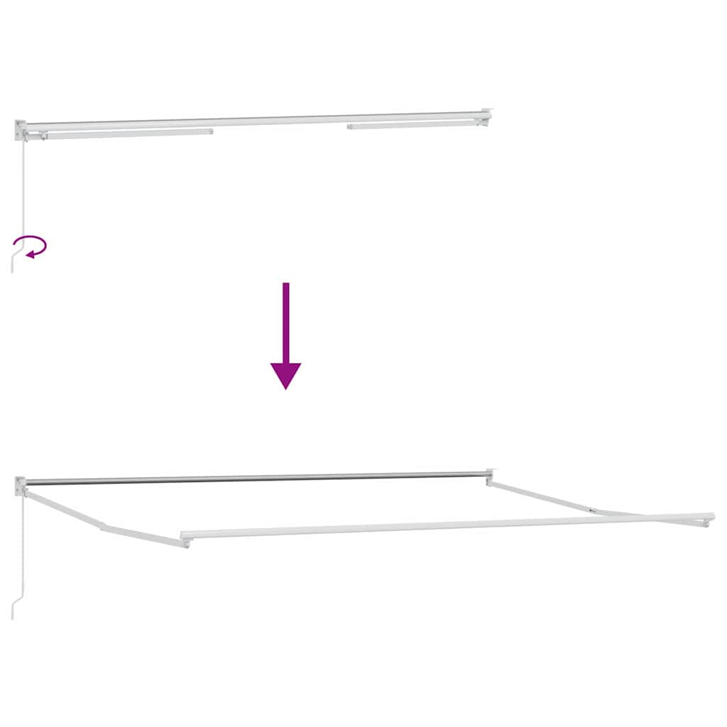 Toldo Retráctil Manual Amarillo y Naranja 400 x 300 cm