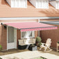 Toldo Retrátil Vermelho e 400 x 300 cm Poliéster e Alumínio