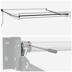 Toldo Retráctil Multicolor 400 x 300 cm Poliéster y Aluminio