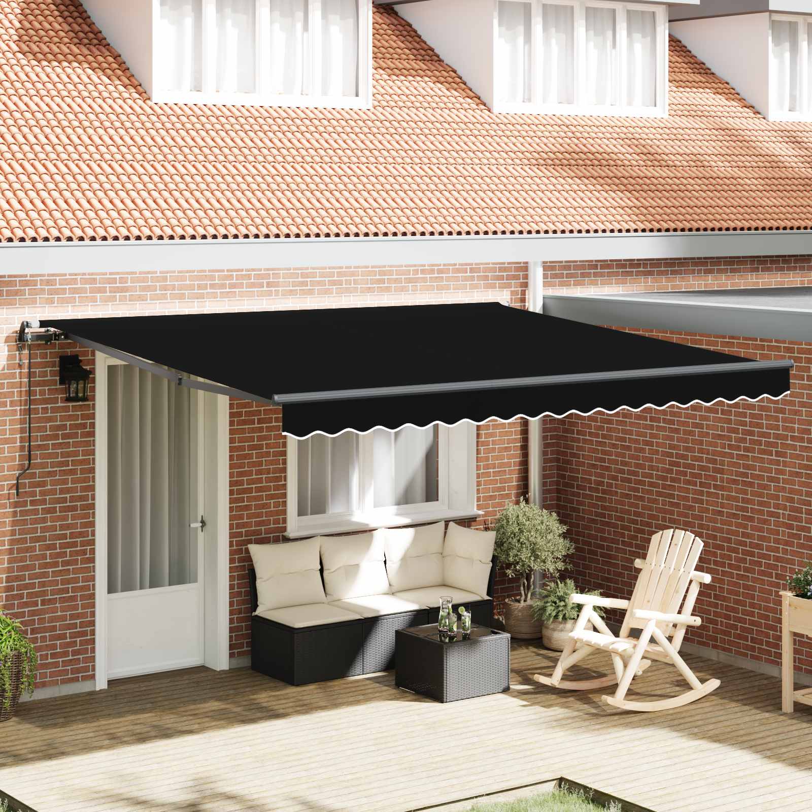 Toldo Retrátil 300 x 250 cm Tecido e Alumínio