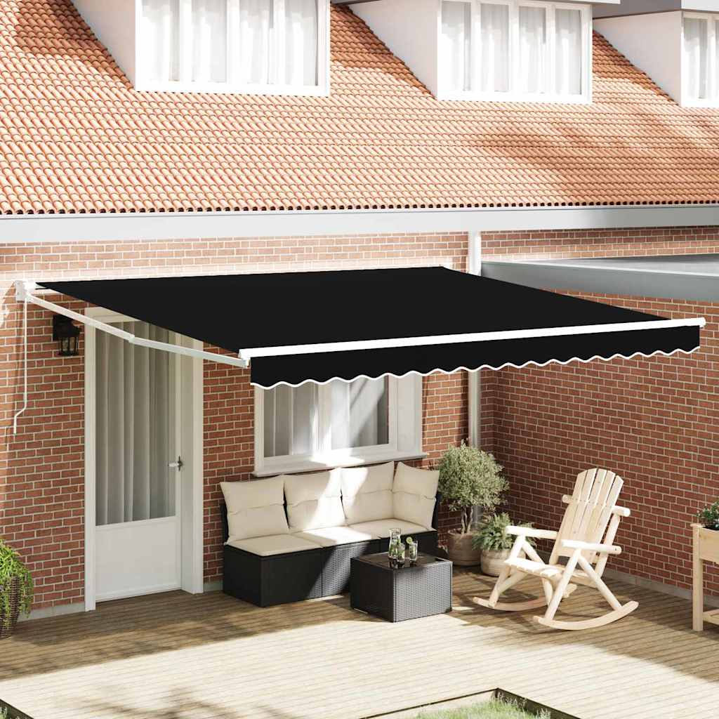 Toldo retrátil Amarelo 300 x 250 cm 100% Poliéster e Alumínio