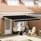 Toldo Retrátil Preto 400 x 300 cm Poliéster e Alumínio