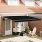 Retractable Awning Anthracite 350 x 200 cm Polyester and Aluminum