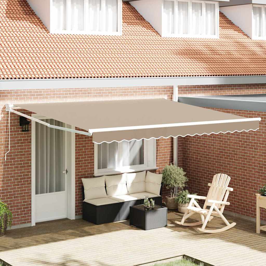 Toldo Retrátil Manual 400 x 300 cm Poliéster e Alumínio