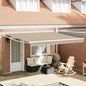 Retractable Awning Beige 400 x 300 cm Polyester and Aluminum