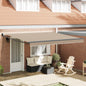 Toldo Retrátil Manual Bege 400 x 300 cm Poliéster e Alumínio