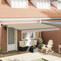 Toldo Retrátil Bege 400 x 300 cm Poliéster e Alumínio
