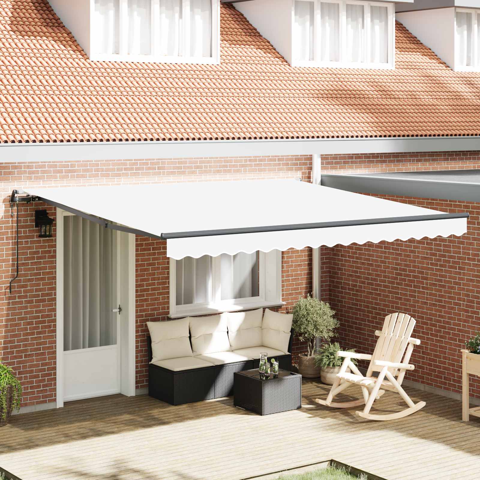 Toldo Retrátil 300 x 250 cm Tecido e Alumínio