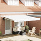 Toldo Retráctil Gris Claro 500 x 350 cm Poliéster y Aluminio