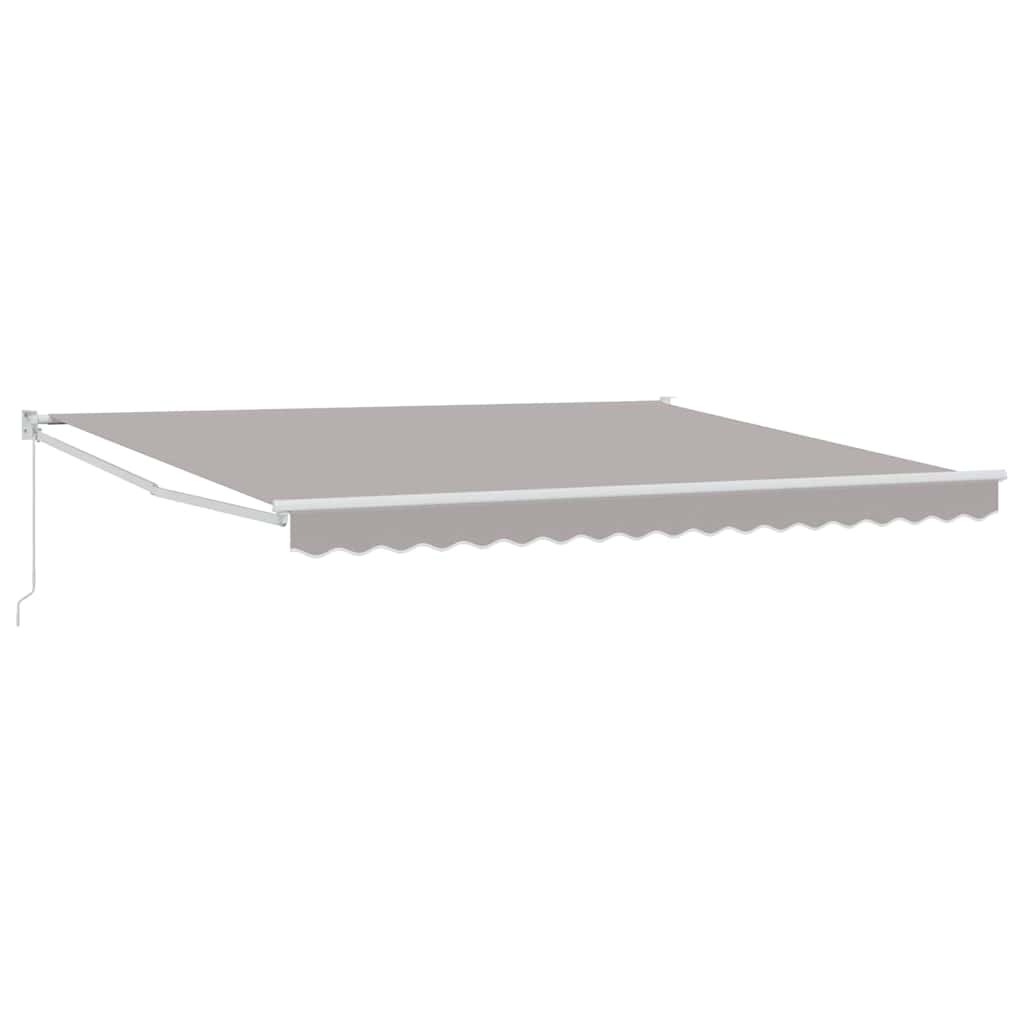 Toldo Retráctil Gris Claro 400 x 300 cm Poliéster y Aluminio