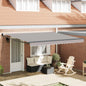 Toldo Retrátil Bege 350 x 250 cm Poliéster e Alumínio