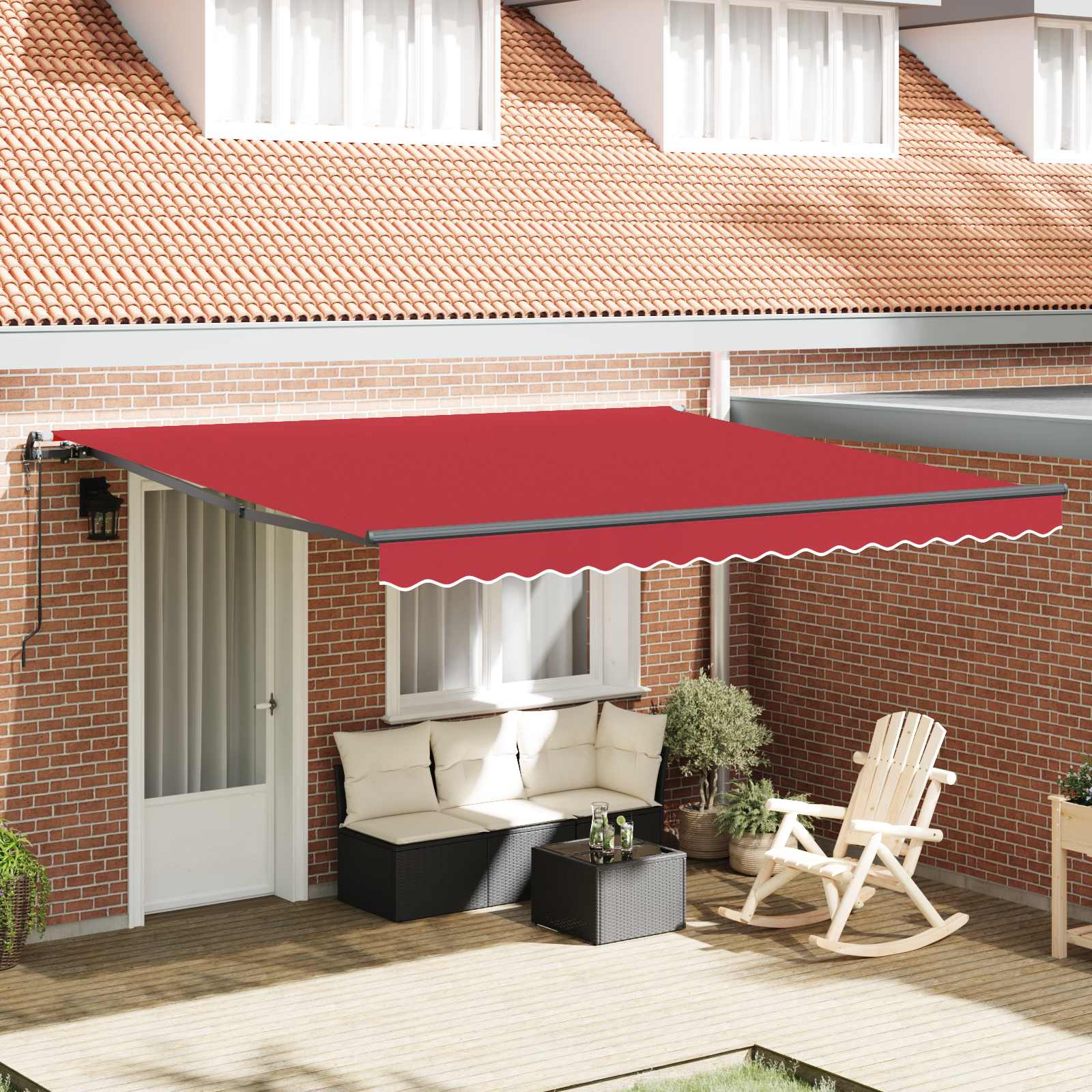 Toldo Retrátil 300 x 250 cm Tecido e Alumínio