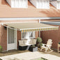Toldo Retrátil Azul e 400 x 200 cm Poliéster e Alumínio