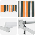 Toldo Retráctil Multicolor 400 x 300 cm Poliéster y Aluminio