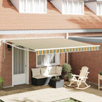 Toldo Retráctil Multicolor 400 x 300 cm Poliéster y Aluminio