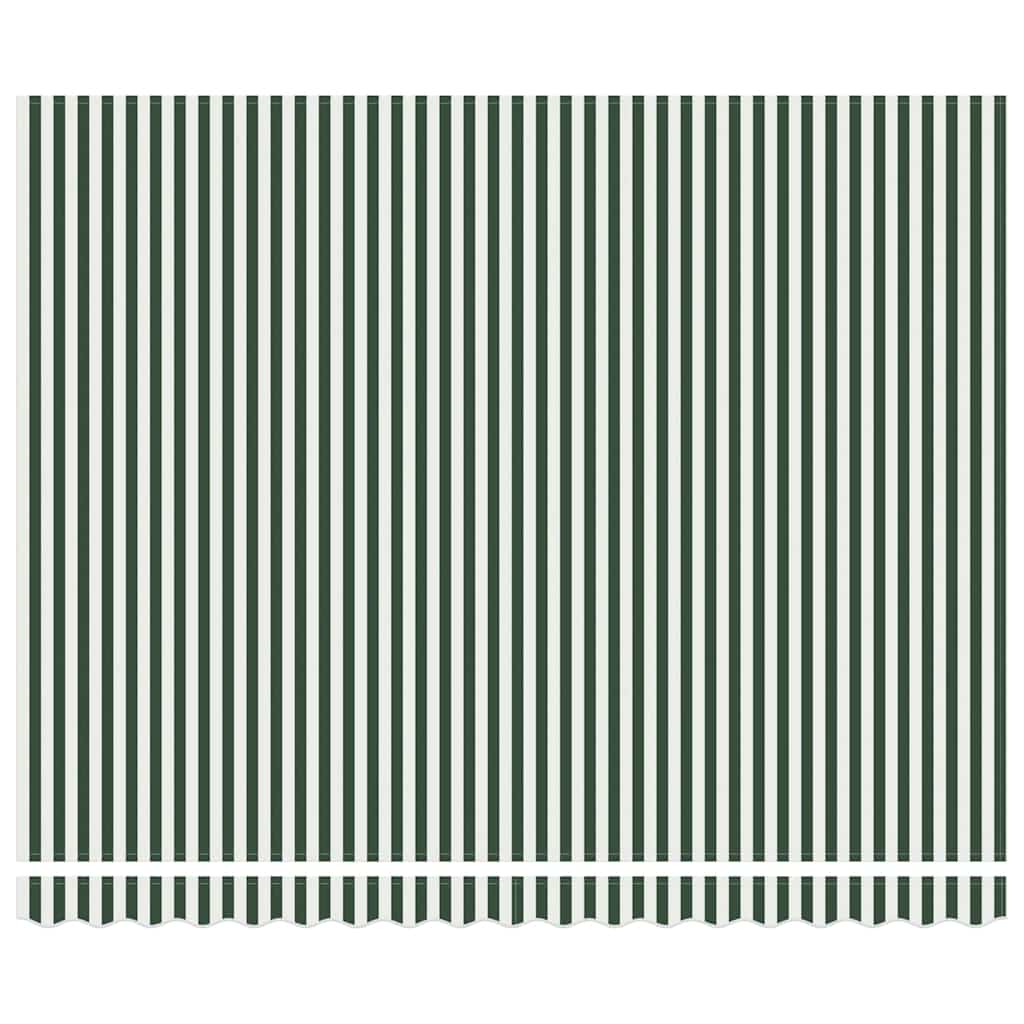 Toldo Retráctil Verde y 400 x 300 cm Poliéster y Aluminio