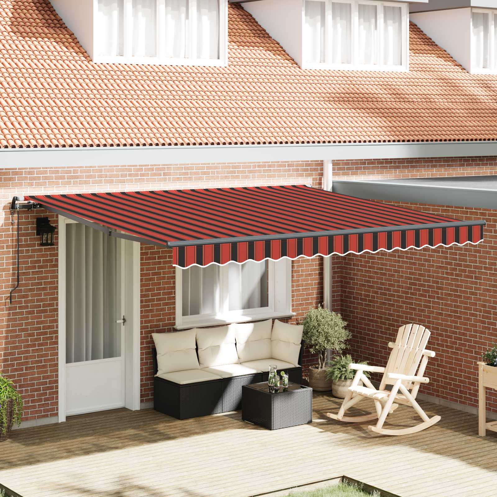Toldo Retrátil 300 x 250 cm Tecido e Alumínio