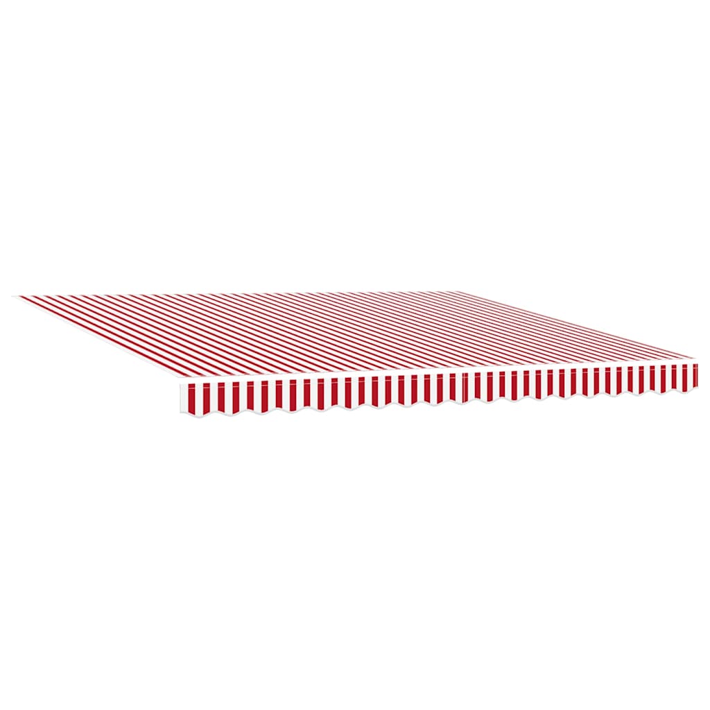 Toldo Retráctil Manual Rojo y 400 x 350 cm Poliéster y Aluminio