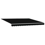 Toldo Retráctil Manual Negro 400 x 350 cm Poliéster y Aluminio