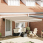 Toldo Manual Bege 400 x 350 cm Poliéster e metal
