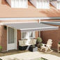 Toldo Manual Cinzento claro 400 x 350 x 165 cm Poliéster e metal