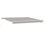 Toldo Manual Gris claro 400 x 350 x 165 cm Poliéster y metal
