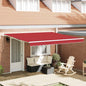 Toldo Manual Vermelho 400 x 350 x 165 cm Poliéster e metal