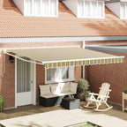 Toldo Manual Verde y 400 x 350 x 165 cm Poliéster y metal