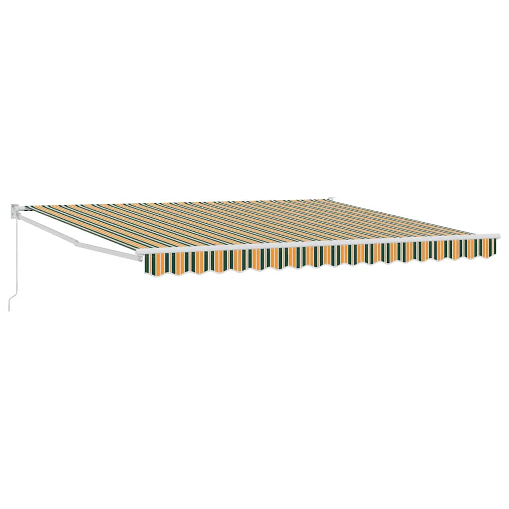 Toldo Manual Verde y 400 x 350 x 165 cm Poliéster y metal