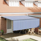 Toldo Retrátil Manual Azul e 400 x 300 cm Poliéster e Alumínio