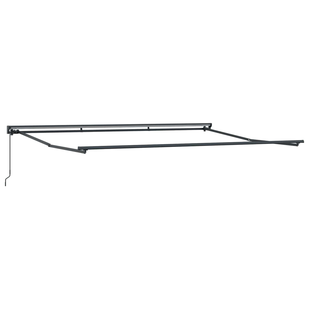 Toldo Retráctil Manual Azul y 400 x 300 cm Poliéster y Aluminio