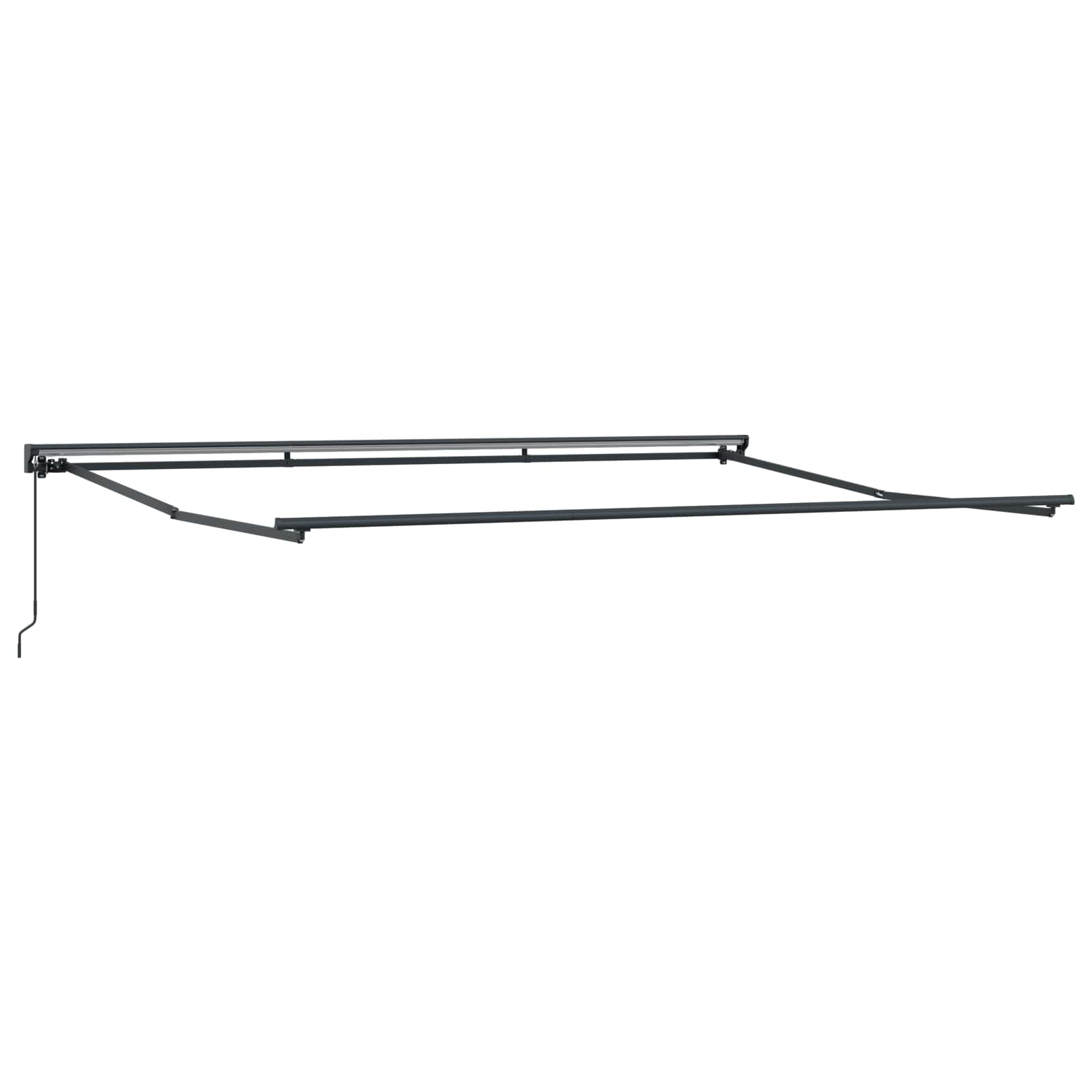 Toldo Retráctil Manual Azul y 400 x 300 cm Poliéster y Aluminio