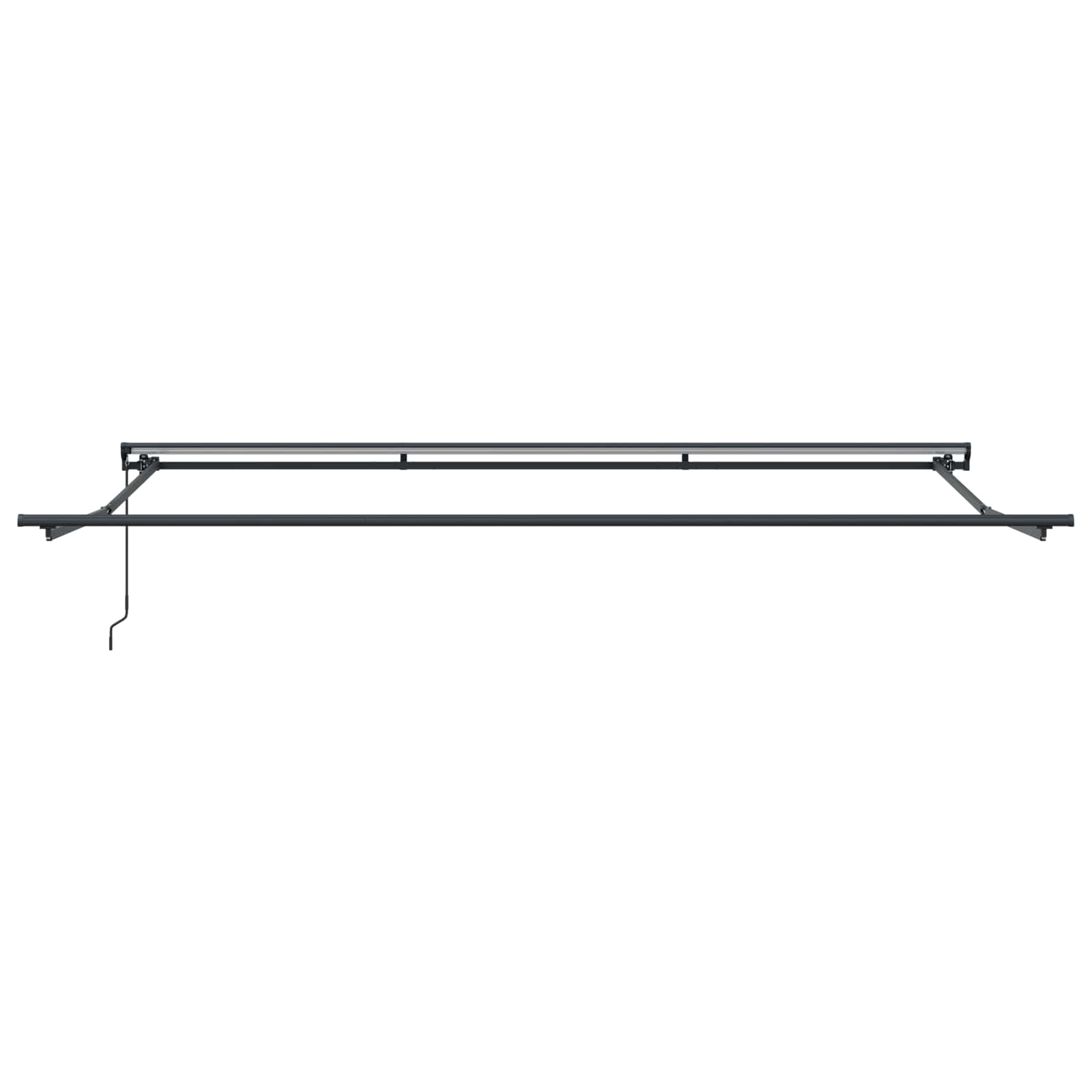 Toldo Retráctil Manual Azul y 400 x 300 cm Poliéster y Aluminio