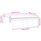 Toldo Retráctil Manual Azul y 400 x 300 cm Poliéster y Aluminio
