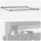 Toldo Retráctil Azul y 400 x 300 cm Poliéster y Aluminio