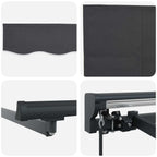 Toldo Retráctil Antracita 450 x 300 cm Poliéster y Aluminio