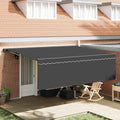 Toldo Retráctil Antracita 450 x 300 cm Poliéster y Aluminio