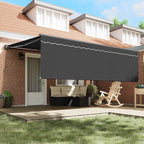 Toldo Retráctil Antracita 450 x 300 cm Poliéster y Aluminio