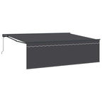 Toldo Retráctil Antracita 450 x 300 cm Poliéster y Aluminio