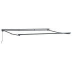 Toldo Retráctil Antracita 450 x 300 cm Poliéster y Aluminio