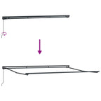 Toldo Retráctil Antracita 450 x 300 cm Poliéster y Aluminio