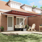Toldo Naranja y Marrón 450 x 300 x 165 cm Poliéster y metal