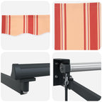 Toldo Amarillo y Naranja 450 x 300 x 165 cm Poliéster y metal